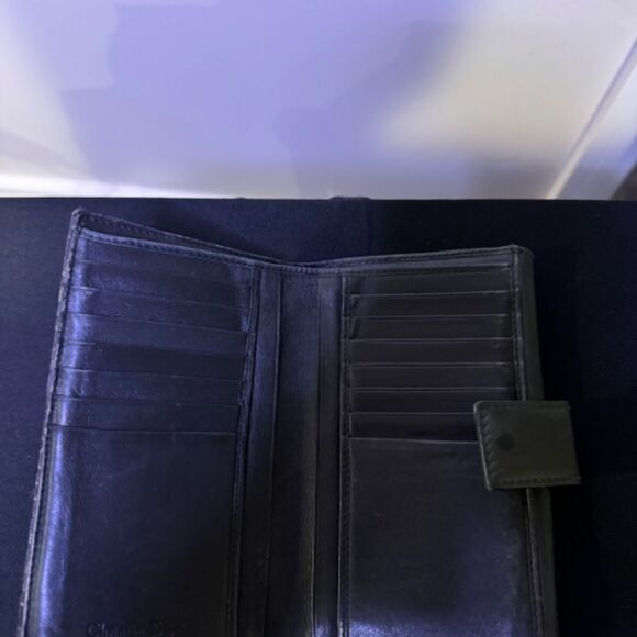 Christian Dior Black John Galliano Oblique Monogram Logo Canvas Wallet RARE!!! - Picture 8 of 11